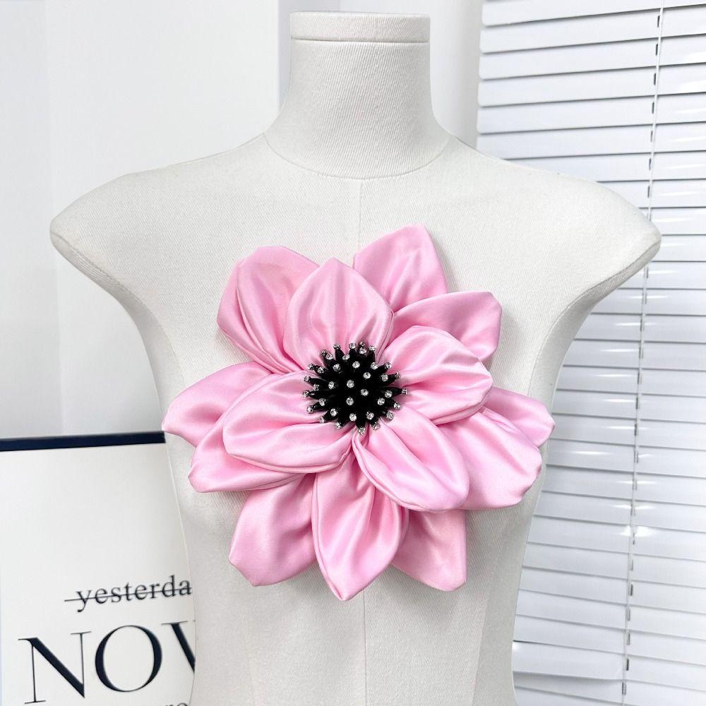 Handmade Large Flower Patch 3D Clothes Appliques Evening Dress Clothing Patch  Sewing