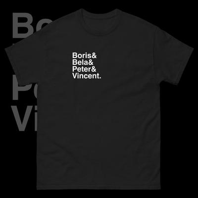 Boris Bela Peter Vincent Shirt Classic Horror Nu Goth Minimalist Tee