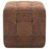 VidaXL 2 Pcs Poufs Brown 30 X 30 X 30 Cm Suede Faux Leather