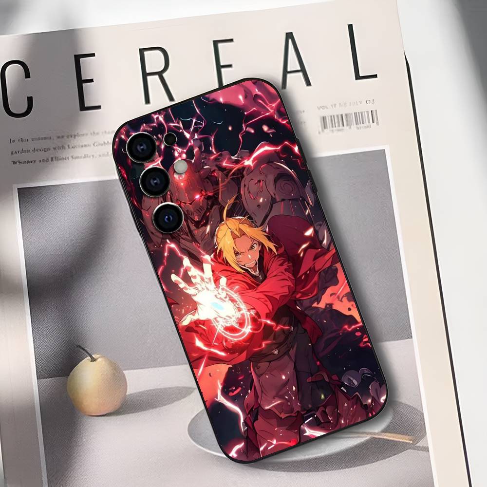 F-Fullmetal Anime A-Alchemist Phone Case For Samsung S25,S24,S21,S22,S23,S30,Ultra,S20,Plus,Soft Silicone Black Cover