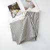 White Striped Wide Leg Women's Slimming Pants - New Summer 2025 Collection