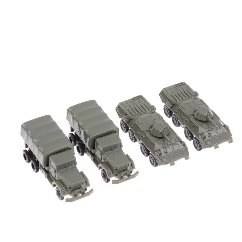 1/4Pcs Sand Table Model 4D Assembly 1/144 Btr80 Armored Car American M35 Truck Children Puzzle Toy