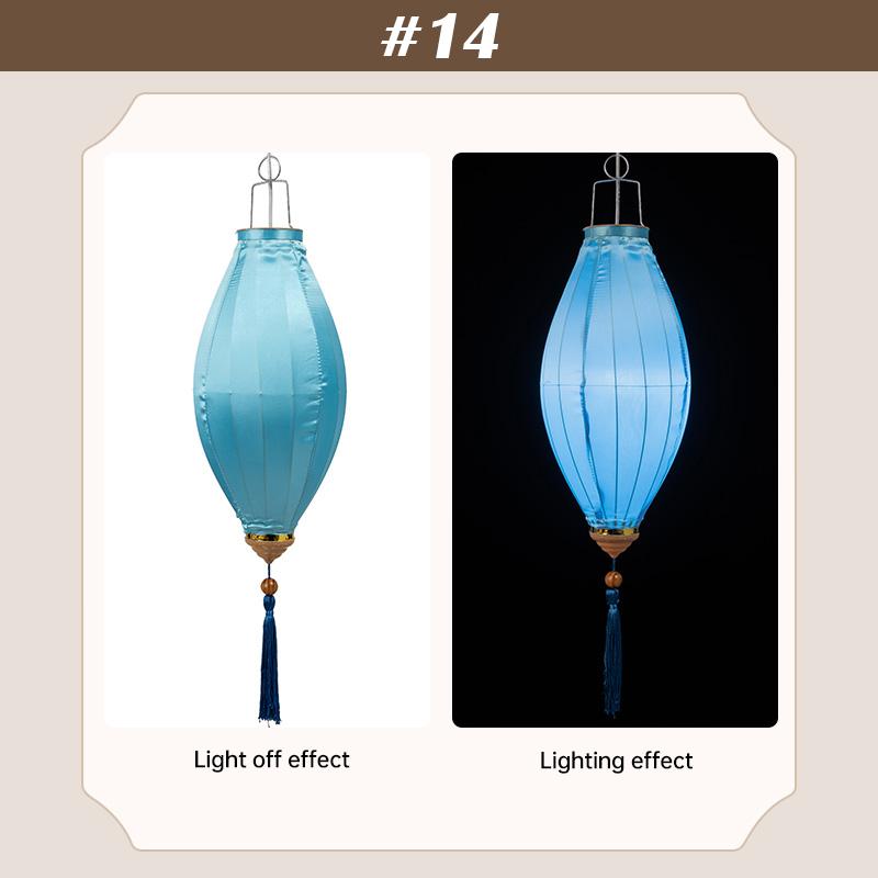14 inch Traditional Lantern Party Outdoor Silk Lantern Chinese Vietnam Mid Autumn Spring Festival New Year Decor Ornaments