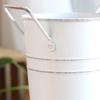 Creative Tin Flower Bucket Round Wrought Vase Beer Barrel Retro Tin Barrel  Wedding