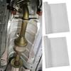 Escudo Térmico de Alumínio Gravado Prata Escapamentos Elétrico Turbo Isolamento Térmico Adesivo Isolado de Temperatura Automotiva Sistemas de Escape
