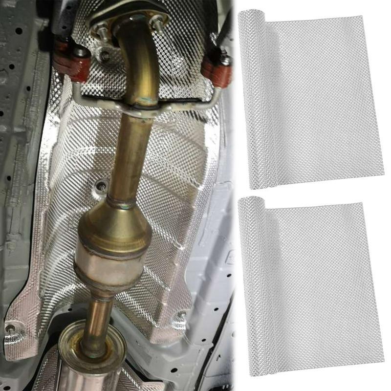 Srebrna Tłoczona Aluminiowa Osłona Termiczna Wydechów Elektryczna Turbo Izolacja Termiczna Samochodowa Izolowana Temperaturowo Naklejka Układy Wydechowe
