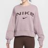 Nike Sportswear Phoenix Fleece Letter Print Pullover Long Sleeve Sweatshirt Women Sweatshirt Light-Mineral-Purple FV7675226