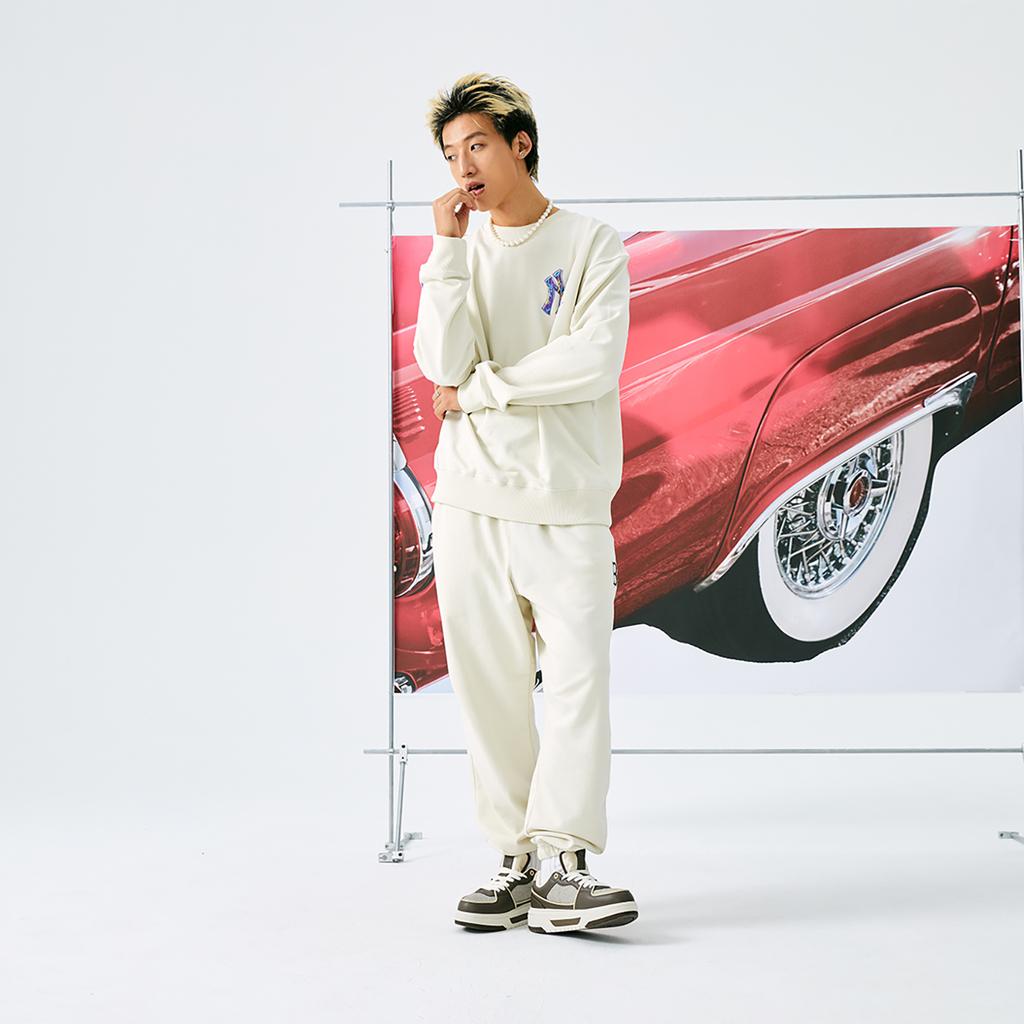 New MLB Boston Red Sox Basic Collection 24FW Knitted Sports Pants Unisex Dark Cream 3APTB0244-43CRD