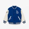 New Era Mlb La Dodgers Patched Varsity Jacket Bright Blue