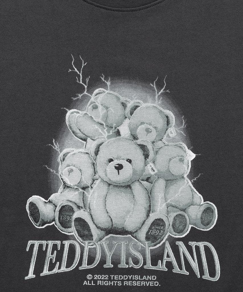 TEDDYISLAND Lightning Teddy Short Sleeve Charcoal