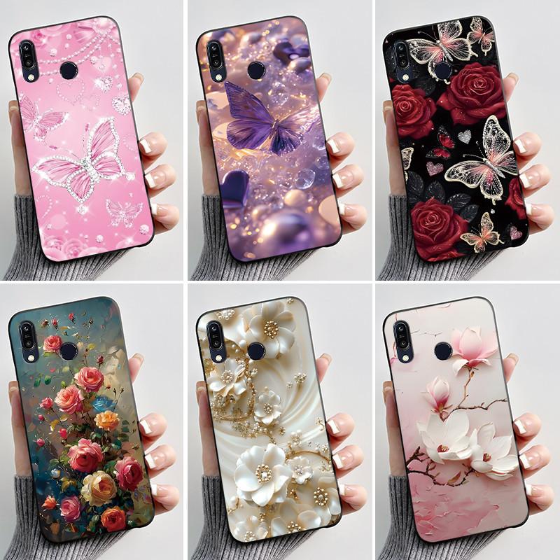 Soft TPU Case For ASUS Zenfone Max Pro M1 ZB601KL ZB602K ZB555KL Flowers Painting Silicone Case UltraThin Back Protective Cover
