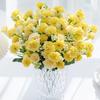 Fiori Artificiali 5 Rami 15 Teste Piccolo Garofano Per Arco Nuziale Decorazione Ghirlanda Festival Accessori Composizione Floreale per la Casa