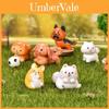 Adorável Figura de Cão Spitz Alemão de Resina Perfeita Para Jardins em Miniatura e Terrários