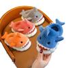 Children's Cotton Slippers Autumn and Winter Waterproof Home Indoor Non-slip Boy Cute Shark Pattern Baby Child Cotton Mop