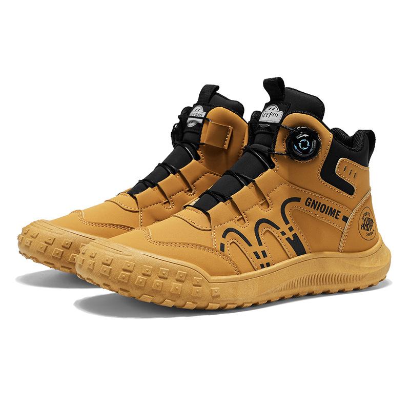 

Мужская повседневная обувь осень британский стиль ретро высокие берцы рабочая мужская обувь молодежная спортивная нескользящая на толстой подошве мужские ботинки 44