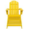 Adirondack Garden Chair with Footrest Solid Fir Wood Yellow