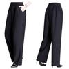 Elastic Waist Straight-Leg Pants for Women - Plus Size, Loose Fit, Ideal for Spring/Autumn, Perfect for Middle-aged and Elderly.