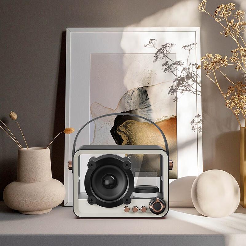 Huanxiang Black Crystal Portable Bluetooth Speaker