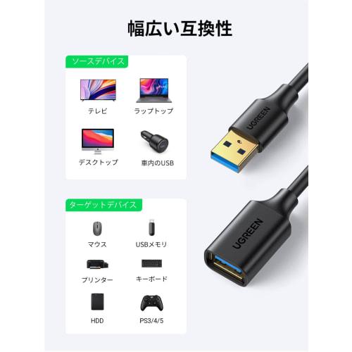 UGREEN USB Extension 5M USB Cable USB3.0 Type A Male To A Female High Speed ??Data Transfer Gold Plated Connector USB Extension Cord Qualified Invoice