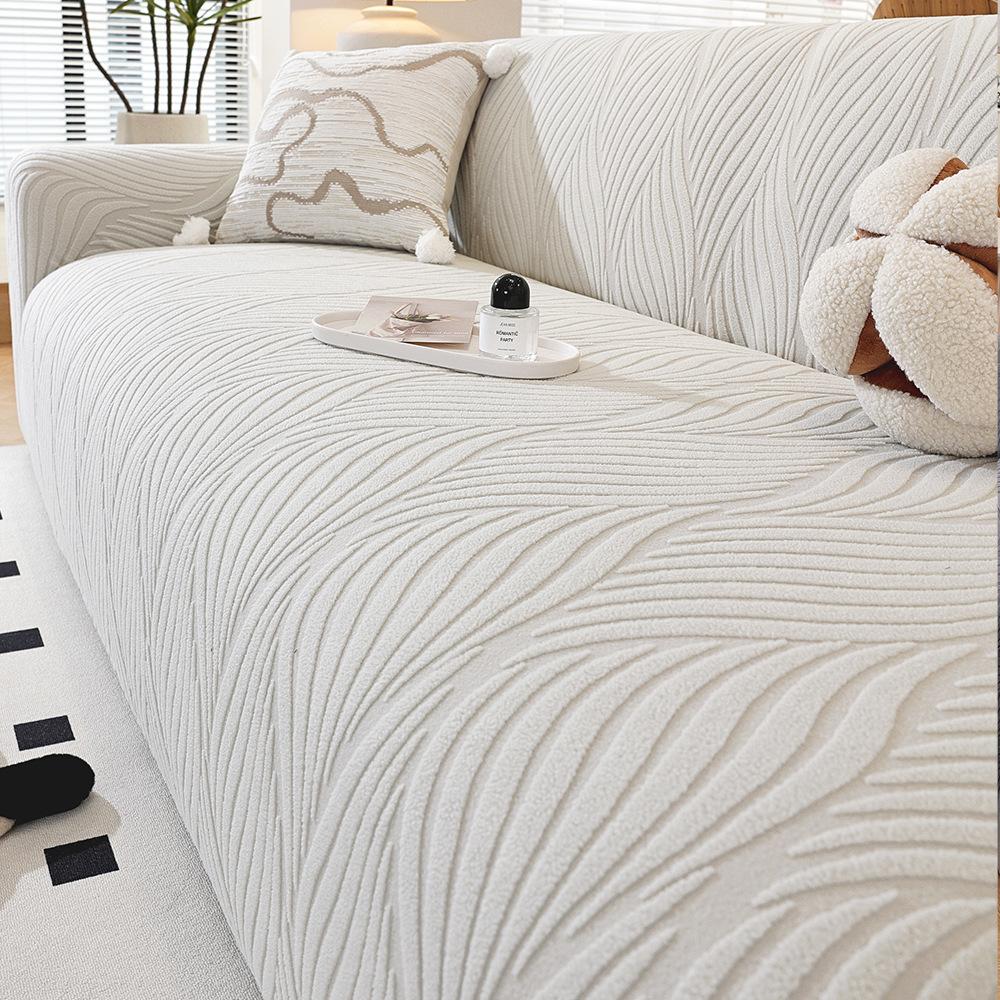 New All Season Universal Minimalist Style Jacquard Velvet Sofa Cover Anti Slip Sofa Full Cover Fabric