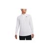 Nike Solid Logo Long Sleeve Polo Shirt Men Tops White DN2345-100
