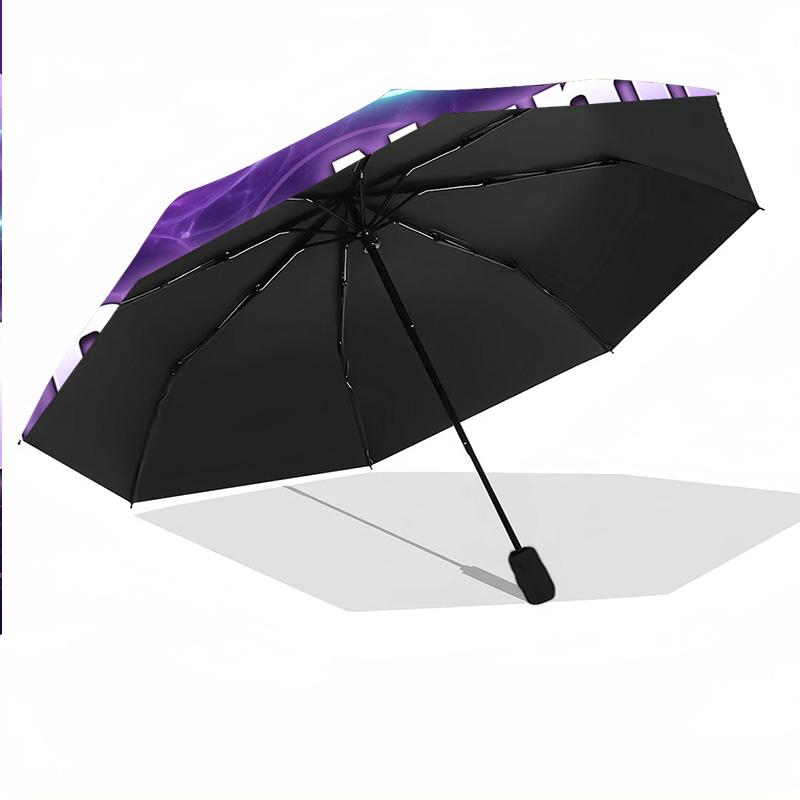 8 Rib Auto Folding Umbrella Austria Wien FC Print Custom Name Text Portable Rain Gear