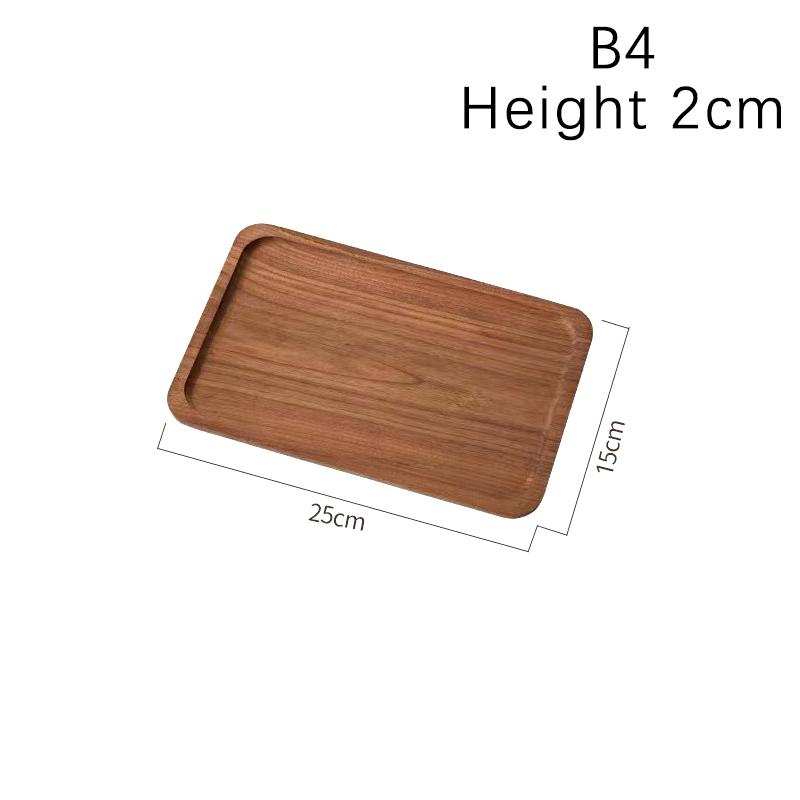High Quality Wooden Serving Tray Walnut Coffee Tray Saucer Tea Dessert Sushi Fruit Plate Storage Pallet Kitchen Accessories