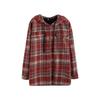 Women's Retro Plaid Hooded Shirt Jacket, Winter 2025, Plus Velvet, Thick, Mid-Length, Cozy Style, Age-Defying