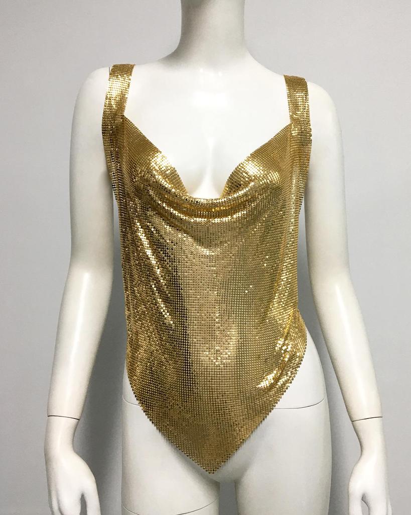 Trendy europäische und amerikanische Damen-Pailletten-Metallic-Hosenträgertops – Neues und stilvolles Design