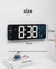 LED Wall Clock with Temperature & Humidity Display, Large Multi-functional Timer for Living Room