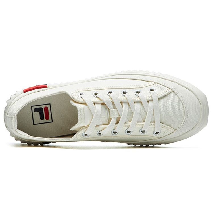 FILA Gear Canvas Retro Casual Slip-Resistant Durable Lightweight Low-Top Skate Shoes Women sneaker Off-White F12W124342FGA