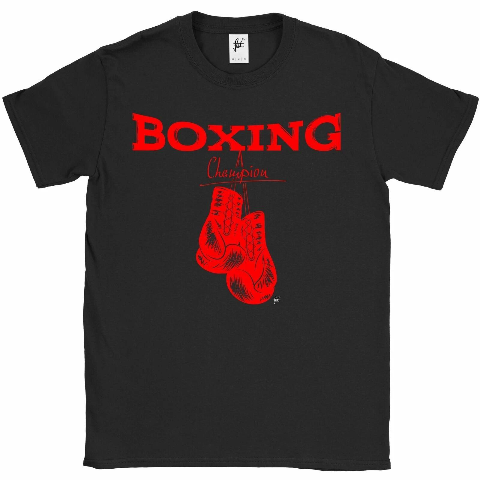 Boxing Champion Red Gloves Sports Mens T-Shirt M