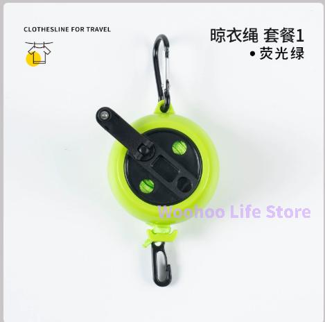 Portable Retractable Clothes Line for Travel Camping Windproof Invisible Outdoor Drying Line No Hole Needed for Business Trip