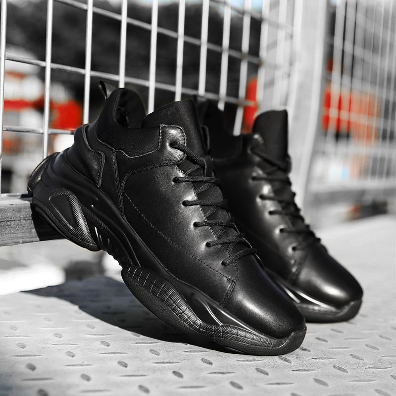 Hot Selling Thick Soled Wear-resistant Outdoor Hiking Shoes Europe America Men's Sports Shoes Men's Genuine Leather Shoes