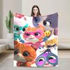SuperKitties Cartoon Cats Blanket  Soft Graphic Plush Bedding Throws For Children Outdoor Flannel Bedspread Bed Cover