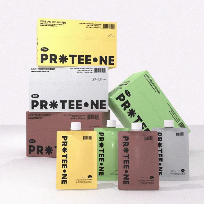 [7 Servings] 1 Box (7 Packs) of Protein Shake Pouches (Grain, Chocolate, Green Tea, Black Sesame)