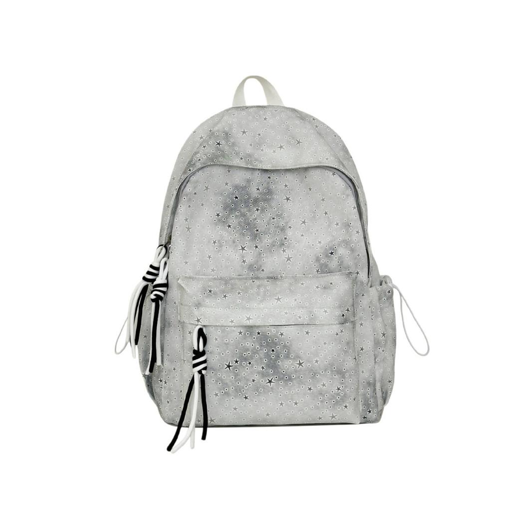 Schoolbag Korean Tie-dye Schoolbag Versatile Large-capacity Backpack Niche Portable High School Student Computer Bag Simple Bag Female