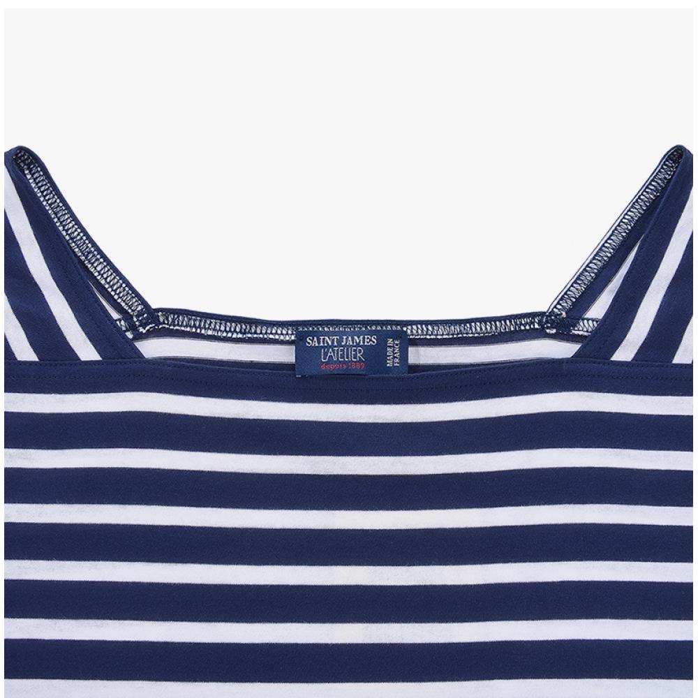 Saint JameS Women S Short Sleeve Tee Pleneuf Stripe 8952 Marine Neige