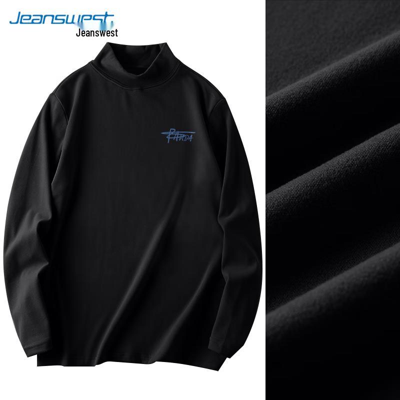 Jeanswest Men's Thermal Double-Sided Fleece Long Sleeve T-Shirt