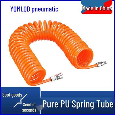 9m PU Spring Air Hose, 15 Compressor & 6 Pump, Retractable High-Pressure Duct
