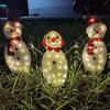 Snowman Outdoor Christmas Decor Yard Signs Light Up Decoration Lighted Ornaments Holiday Stake Sign Snowman Elk Sign Yard Art