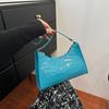 Women Textured Single Shoulder Bag Faux Leather Large Capacity Solid Color Casual