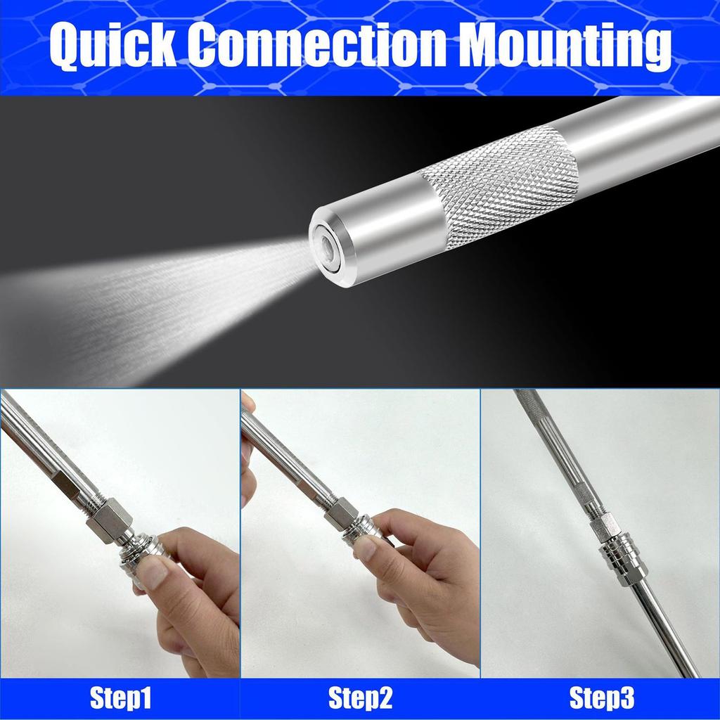 Long Range Pressure Washer Nozzle Garden Irrigation Tool Stainless Steel with Quick Connecting Suitable for Cleaning Use