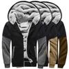 Men's Pullover Winter Workout Fleece Hoodie Jackets Full Zip Wool Warm Thick Coats