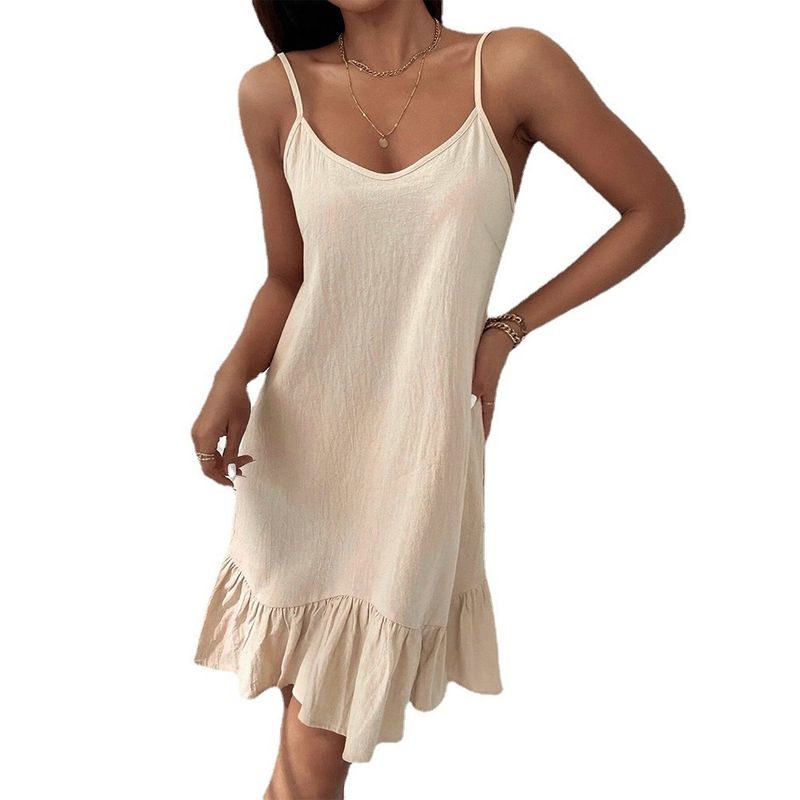 Elegant Short Skirt Large Swing Type Suspension Dress Dress