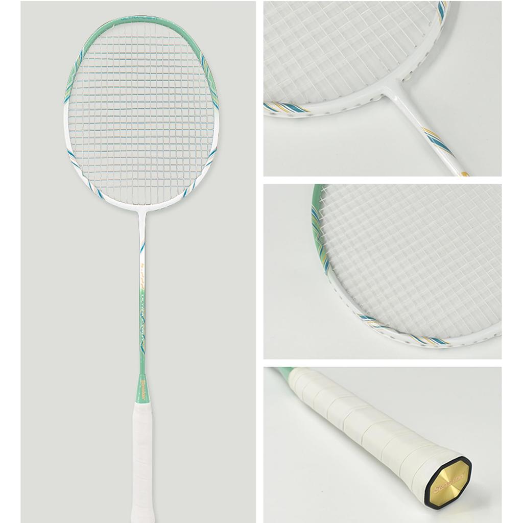 Senston Badminton Racket, 4U Feather Racket, Professional Match Training 100% All-Carbon Feather with Grip