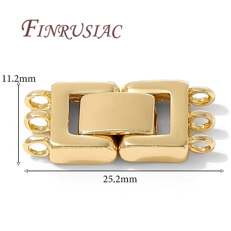 18K Vergoldete 1-reihige Perlenverschlüsse Für Schmuck, Modische Halsketten Armbänder Verschlüsse Beschläge,Verbinder Zubehör DIY Zubehör