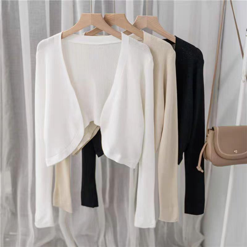 

2026 New Style Ice Silk Shawl: Lightweight Summer Cardigan & Slip Dress Outerwear for Women. One Size белый