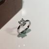 6Pcs Simple single zirconia ring with adjustable opening finger ring wedding accessory ring