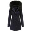 Women's Winter Parka Coat Thickened Fleece Lined Padded Warm Hooded Long Military Puffer Jacket Faux Fur Overcoat Casual Fashion Outdoor Outerwear New